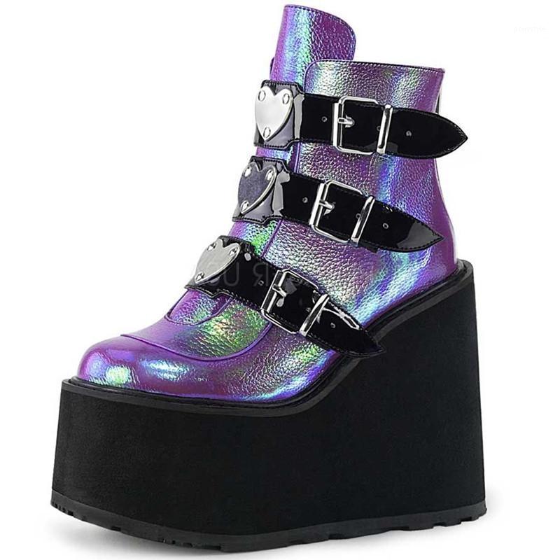 2020 Metal Buckle Ankel Boots Women White Punk Female Platform Boots Women Wedges High Heels Botas Mujer1, Black
2020 Metal Buckle Ankel Boots Women White Punk Female Platform Boots Women Wedges High Heels Botas Mujer1, Black