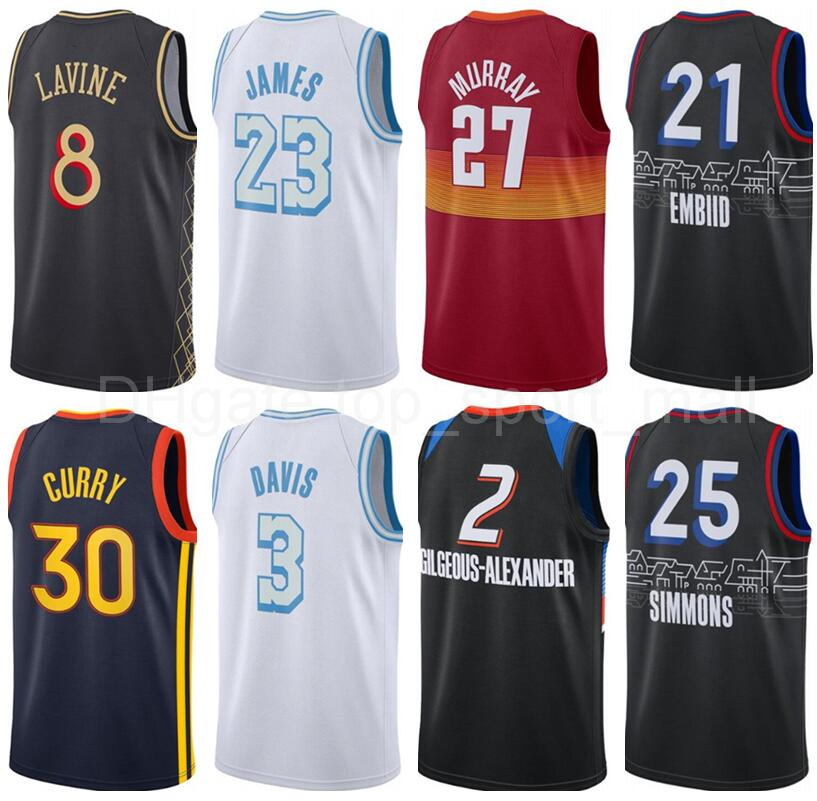 Basketball Jersey City Ben Simmons Stephen Curry Davis Joel Embiid LeBron Jamal James Murray Zach LaVine Shai Gilgeous-Alexander
Basketball Jersey City Ben Simmons Stephen Curry Davis Joel Embiid LeBron Jamal James Murray Zach LaVine Shai Gilgeous-Alexander
