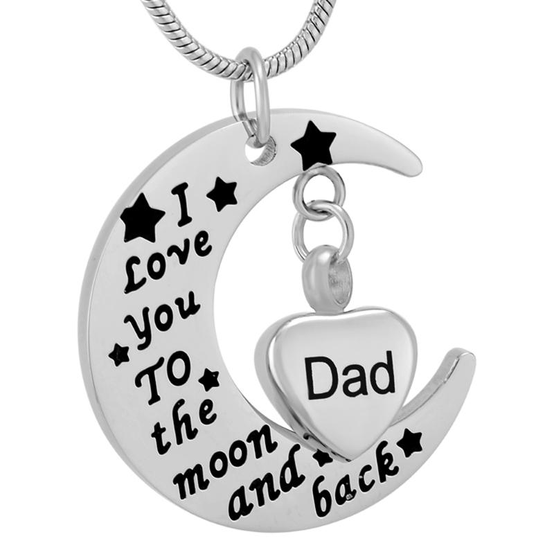 MJD9737 " I Love you To the moon and back" Dad Heart Urn Necklace Cremation Jewelry Memorial Ash Keepsake with Funnel
MJD9737 " I Love you To the moon and back" Dad Heart Urn Necklace Cremation Jewelry Memorial Ash Keepsake with Funnel