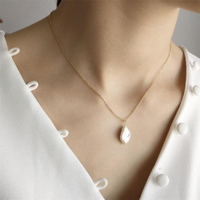 925 Sterling Silver Baroque Pearl Pendants Necklaces Simple Design Wild Elegant Choker Charm Necklace For Women Fine Jewelry
925 Sterling Silver Baroque Pearl Pendants Necklaces Simple Design Wild Elegant Choker Charm Necklace For Women Fine Jewelry