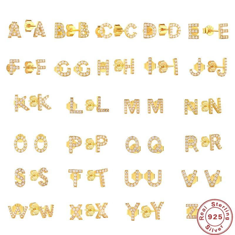 Stud Aide Cute Mini S925 Sterling Silver Geometric English Letters Earrings For Women Gold Alphabet Zircon Studs Jewelry
Stud Aide Cute Mini S925 Sterling Silver Geometric English Letters Earrings For Women Gold Alphabet Zircon Studs Jewelry