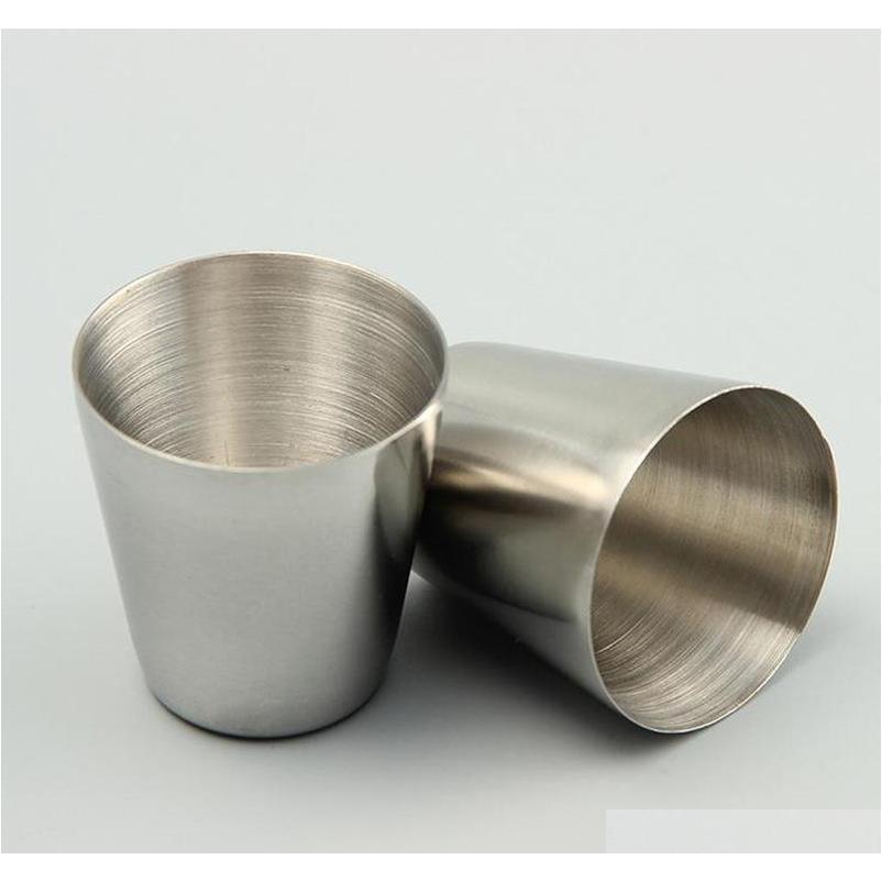 30Ml Drinking Glass Stainless Steel Shot Glasses Cups Wine Beer Whiskey Mugs Outdoor Travel Cup Mz1Bd
30Ml Drinking Glass Stainless Steel Shot Glasses Cups Wine Beer Whiskey Mugs Outdoor Travel Cup Mz1Bd