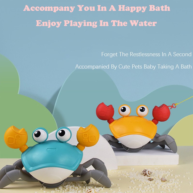 Bath Toys Crab Clockwork Water Classic Baby Toys Bath Tub Swim Shower Game Bathroom Summer Outdoor Beach Toys For Children Gifts LJ201019