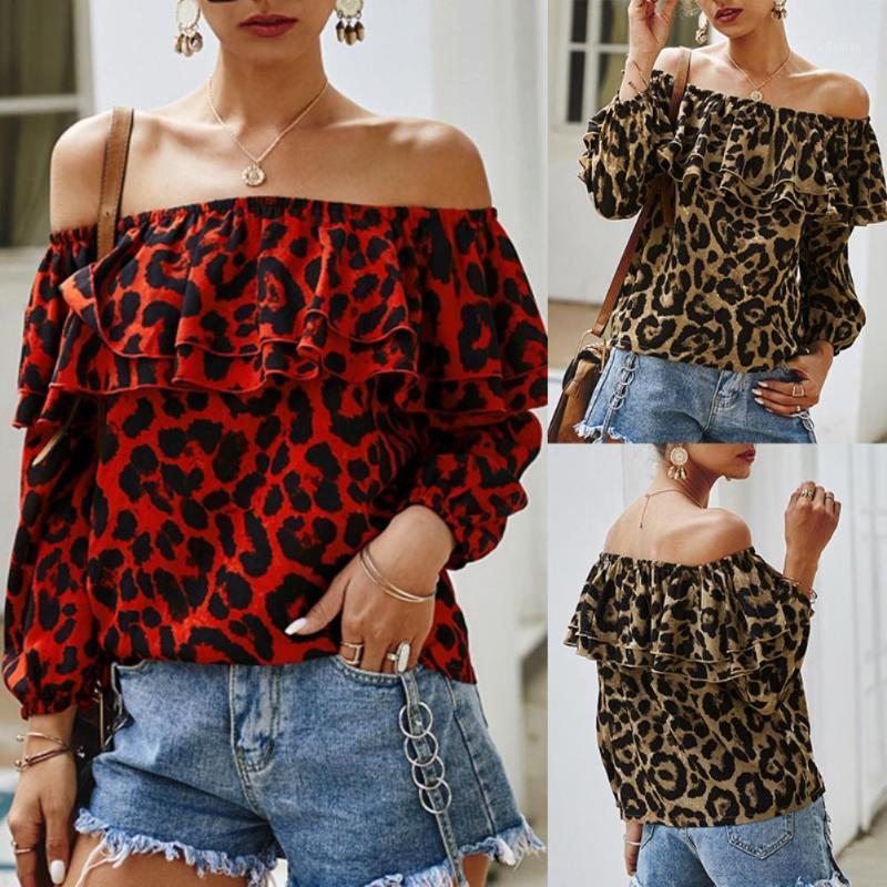 2020 Special Women Long Sleeve Elastic Neckline Off Shoulder Leopard Print Ruffled Hem Blouse new women shirts1, Khaki
2020 Special Women Long Sleeve Elastic Neckline Off Shoulder Leopard Print Ruffled Hem Blouse new women shirts1, Khaki