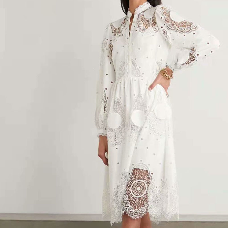 2021 Autumn New Retro-etheric Style Soluble in Water Hollow Flower Sleeve Long Dress Thin of Women High Quality Clothes Oc2x, White
2021 Autumn New Retro-etheric Style Soluble in Water Hollow Flower Sleeve Long Dress Thin of Women High Quality Clothes Oc2x, White
