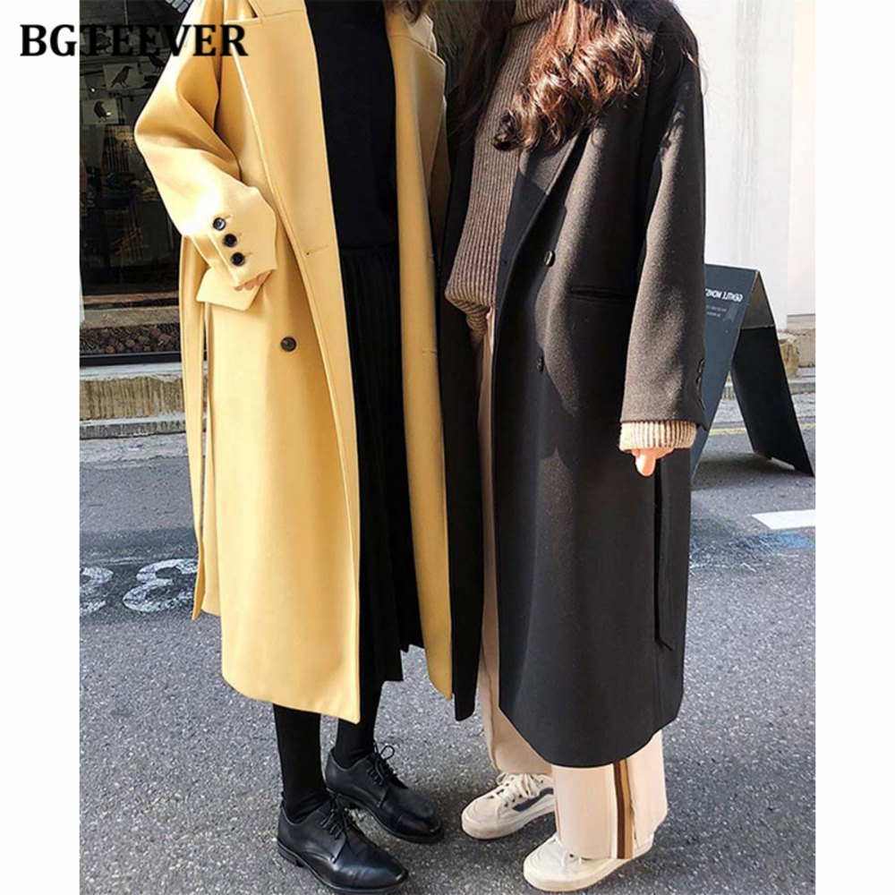 BGTEEVER Winter Warm Loose Women Belted Woolen Elegant Casual Thick Female Blend Coats 2020 Double Breasted Outwear Tops, Tan;black
BGTEEVER Winter Warm Loose Women Belted Woolen Elegant Casual Thick Female Blend Coats 2020 Double Breasted Outwear Tops, Tan;black