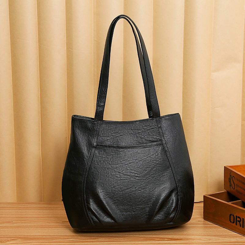 Vintage PU Leather Handbag Ladies Shoulder Tote Bags for Women Large Capacity Crossbody Bag Fashion Brand Top Bags, Black 
Vintage PU Leather Handbag Ladies Shoulder Tote Bags for Women Large Capacity Crossbody Bag Fashion Brand Top Bags, Black