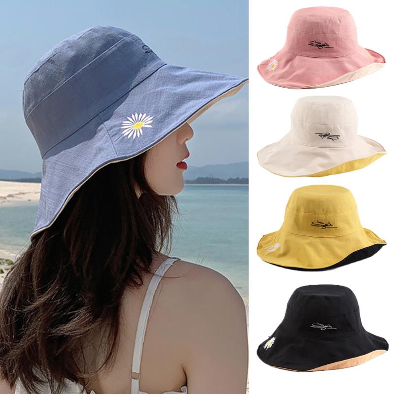 Fashion Women Sun Hats Cute Small Daisy Wide Verge Fisherman Hat Ladies Summer Shade Double-sided Breathable Thin Bucket Caps, Black
Fashion Women Sun Hats Cute Small Daisy Wide Verge Fisherman Hat Ladies Summer Shade Double-sided Breathable Thin Bucket Caps, Black