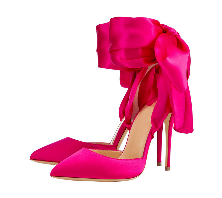 Customized pointed toe banquet pumps satin fashion bowtie red bottom 12cm high heels dress shoes black fuchsia
Customized pointed toe banquet pumps satin fashion bowtie red bottom 12cm high heels dress shoes black fuchsia
