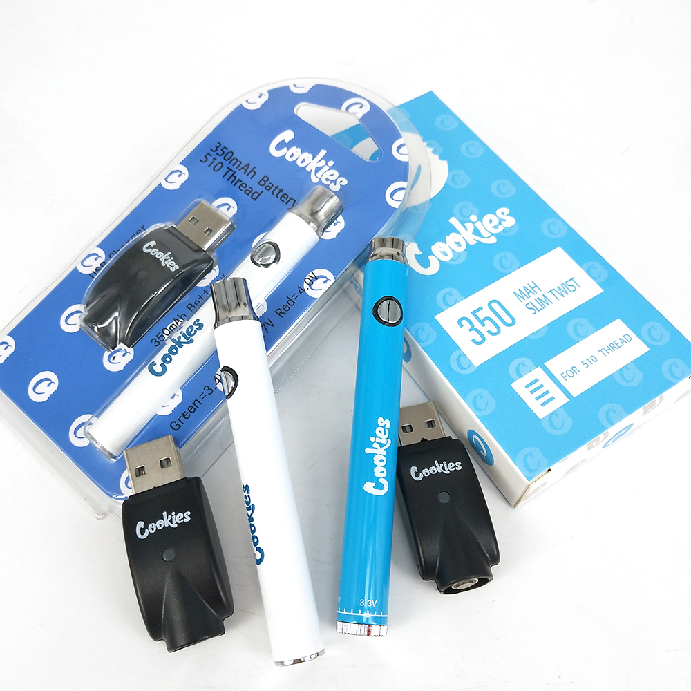 Cookies Vape Carts Pen Battery Starter Kit with USB Charger Blister Packaging 350mAh Preheating Vaporizer Battery Variable Voltage Batteries
Cookies Vape Carts Pen Battery Starter Kit with USB Charger Blister Packaging 350mAh Preheating Vaporizer Battery Variable Voltage Batteries