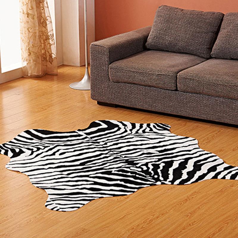 Sholisa Cowhide Rug Cow hide Carpets for living Room Bedroom Polyester Home Decorative Hand WashMorden Skin H260226