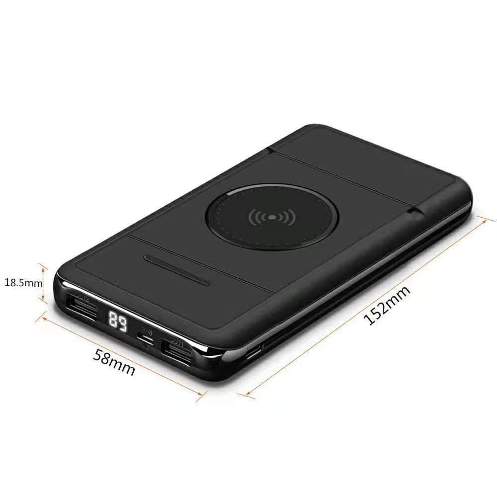 Wireless charging power bank with folding stand supports 3 simultaneous outputs5V 2.1A,support digital mobile phone communication products
Wireless charging power bank with folding stand supports 3 simultaneous outputs5V 2.1A,support digital mobile phone communication products