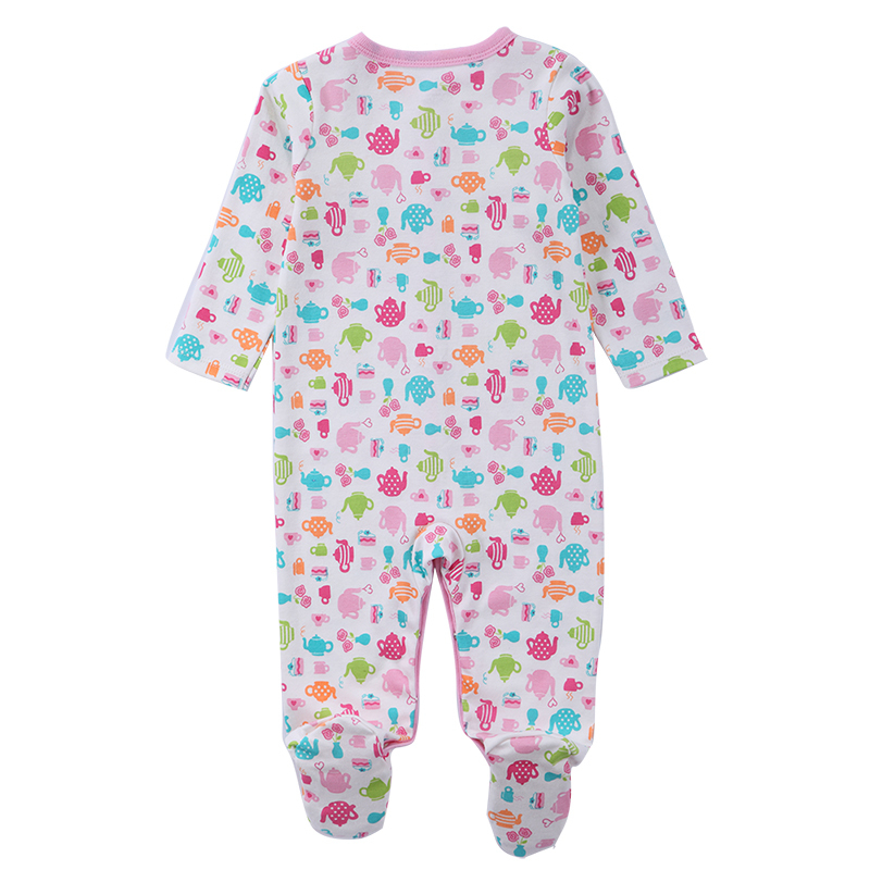 3 PCS Mother Nest Baby Romper Long Sleeves 100% Cotton Baby Pajamas Cartoon Printed Newborn Baby Girls Boys Clothes 201028
