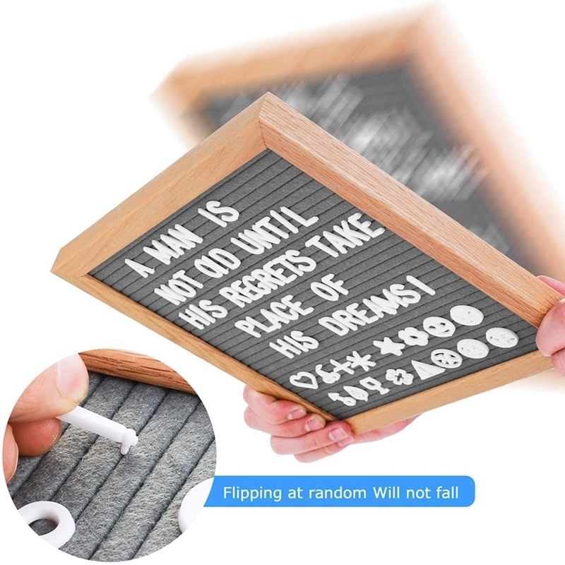 10x10 Inch Square Felt Letterboard Oak Wood Message Board 460 Plastic Letters Easel Drawstring Bag Felt Letter Board Home Decor 201125 - view 6