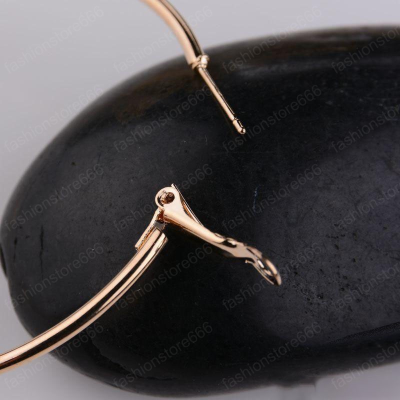 Trendy Oversized Bamboo Hoop Earrings Women Classic Gold Silver Color Big Geometry Circle Round Earings Party