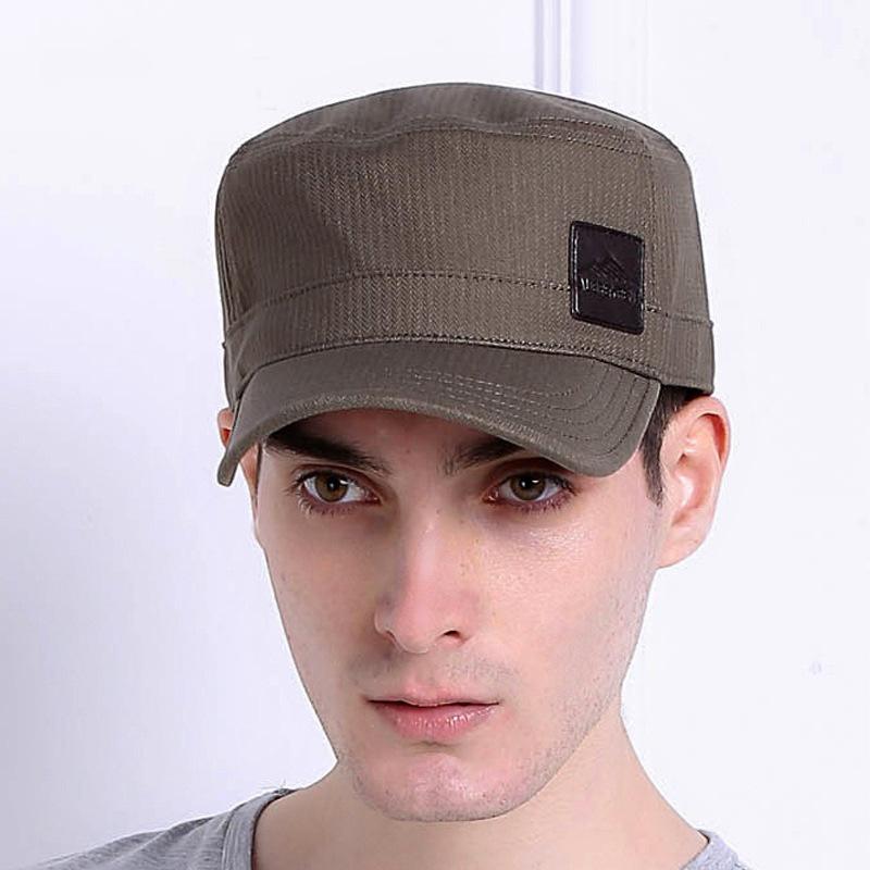 New Big Size Flat Top Army Hat Men's Navy Sun Hat Men and Women Leather Stamp Cotton Cap 56-62cm, Black
New Big Size Flat Top Army Hat Men's Navy Sun Hat Men and Women Leather Stamp Cotton Cap 56-62cm, Black