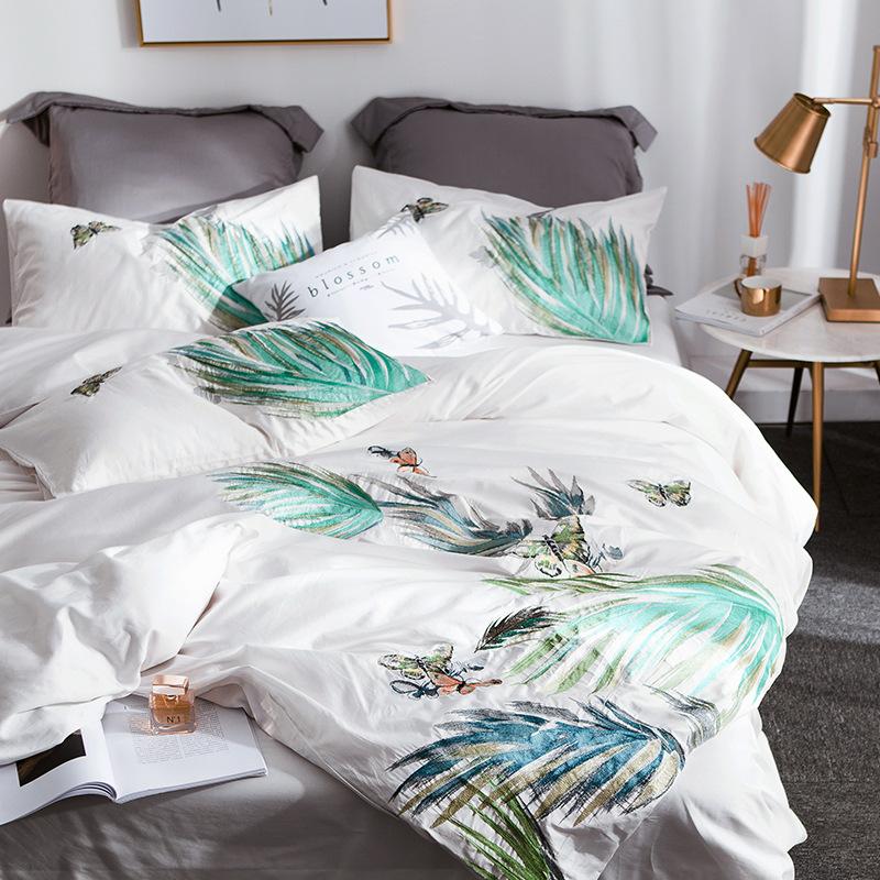 4 Pcs Luxury Bedding Sets Embroidery 200100 60S Long Staple Egyptian Cotton Duvet Cover Pillowcase Bed Sheet Rain Forest Leaf
4 Pcs Luxury Bedding Sets Embroidery 200100 60S Long Staple Egyptian Cotton Duvet Cover Pillowcase Bed Sheet Rain Forest Leaf