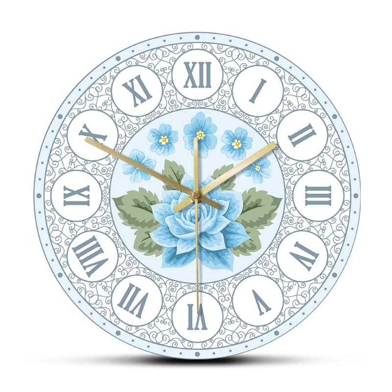 Blue Rose Flowers Vintage Roman Numerals Wall Clock Quartz Movement Wall Watch For Living Room Home Décor Bedroom Art Clock
Blue Rose Flowers Vintage Roman Numerals Wall Clock Quartz Movement Wall Watch For Living Room Home Décor Bedroom Art Clock