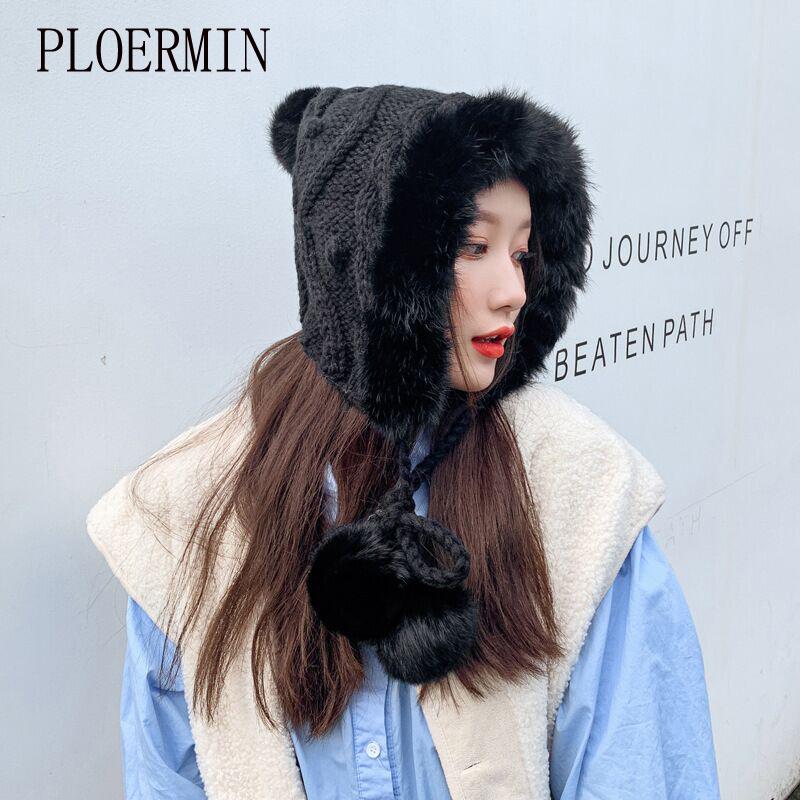 PLOERMIN Brand Female Warm Ski Big Fur Pompoms Ball Knitted Hat Winter Women Wool Beanie Hats Thick Skullies Beanies Cap, Black
PLOERMIN Brand Female Warm Ski Big Fur Pompoms Ball Knitted Hat Winter Women Wool Beanie Hats Thick Skullies Beanies Cap, Black