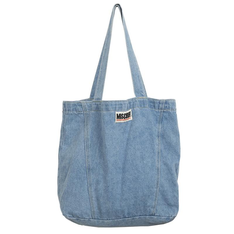 New Design Women Denim Shoulder Bag Girls Light Blue Canvas Cloth Handbag Female Shopping bag Lady School Books Casual Totes
New Design Women Denim Shoulder Bag Girls Light Blue Canvas Cloth Handbag Female Shopping bag Lady School Books Casual Totes