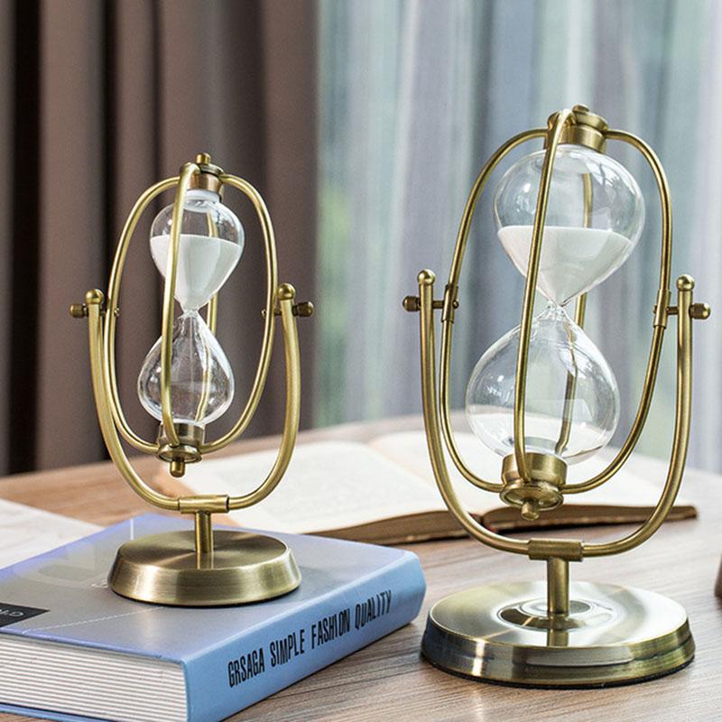 30 /60 Mins Time Hourglass Timer Metal Rotating Sand Clock European Style Living Room Decoration Ornaments Birthday Gift
30 /60 Mins Time Hourglass Timer Metal Rotating Sand Clock European Style Living Room Decoration Ornaments Birthday Gift