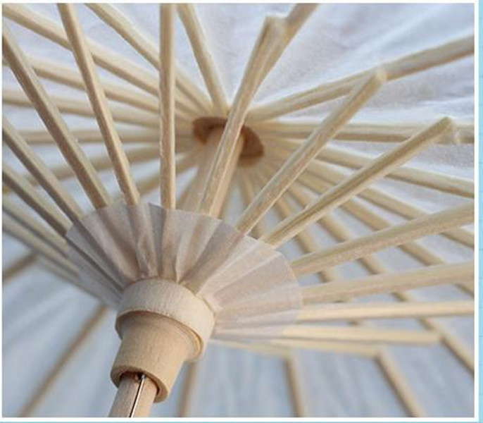 Bridal Wedding Parasols White Paper Umbrellas Chinese Mini Craft Umbrella 4 Diameter:20,30,40,60cm Wedding Decor Umbrellas For Wholesale