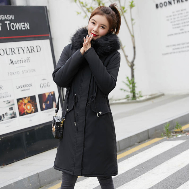 Winter Parkas jacket winter women's jacket fashion hooded fur collar thick warm long winter coats -30 degree snow jackets 201019
