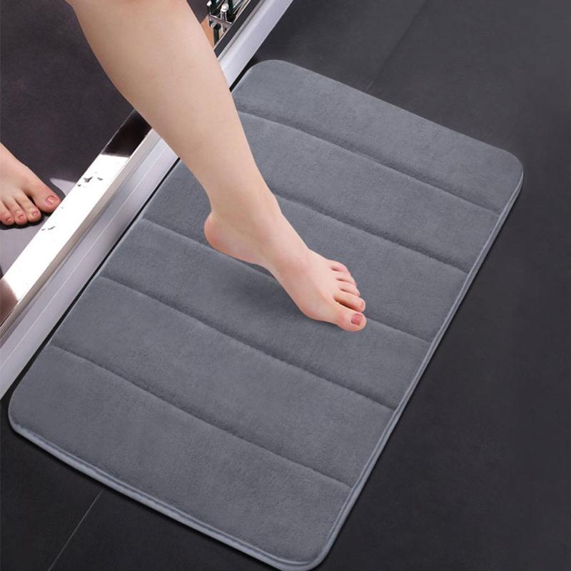 Solid Gray Non-slip Bathroom Mats Soft Coral Velvet Bath Mats Home Floor Toilet Absorbent Carpets Memory Foam Bath Rug
Solid Gray Non-slip Bathroom Mats Soft Coral Velvet Bath Mats Home Floor Toilet Absorbent Carpets Memory Foam Bath Rug