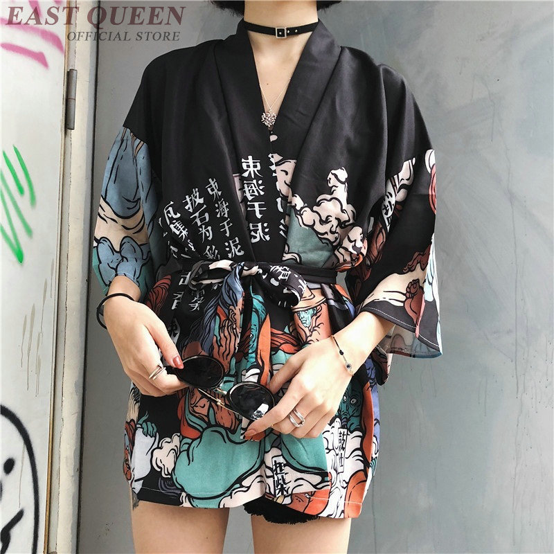 Womens tops and blouses harajuku kawaii shirt Japanese streetwear outfit kimono cardigan female yukata blouse women AZ004 201126