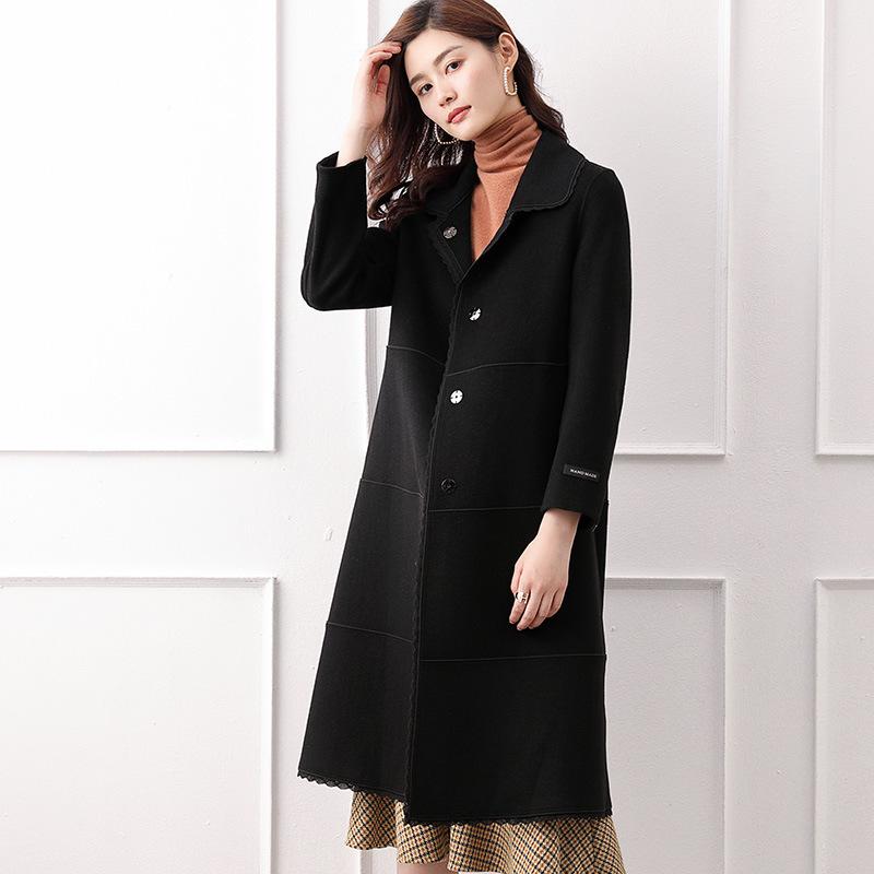 han edition double long wool coat whom doll draw money cloth coat of new fund of 2020 autumn winters is wholesale, Black
han edition double long wool coat whom doll draw money cloth coat of new fund of 2020 autumn winters is wholesale, Black