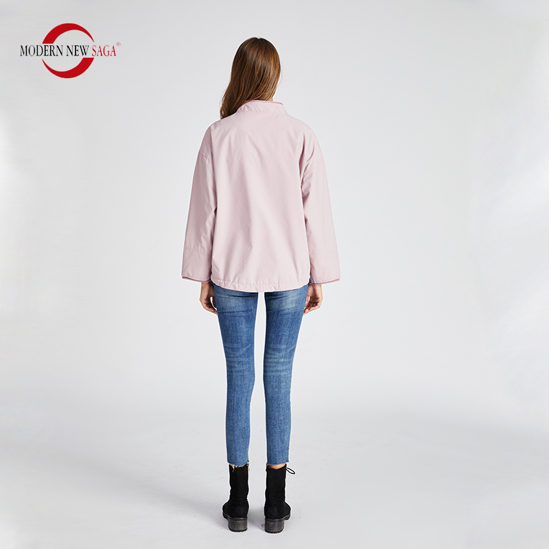 MODERN SAGA Women Jacket Spring Autumn Coat Woman Casual Short Jacket Windbreaker Womens Jackets Ladies Jacket White 201023