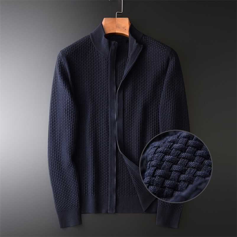 Minglu 100% Cotton Sweater Men Luxury 3d Jacquard Fabric Stand Collar Sweater Male Fashion Zipper Knitted Sweaters Man Plus Size 201202, Blue hdm19112
Minglu 100% Cotton Sweater Men Luxury 3d Jacquard Fabric Stand Collar Sweater Male Fashion Zipper Knitted Sweaters Man Plus Size 201202, Blue hdm19112