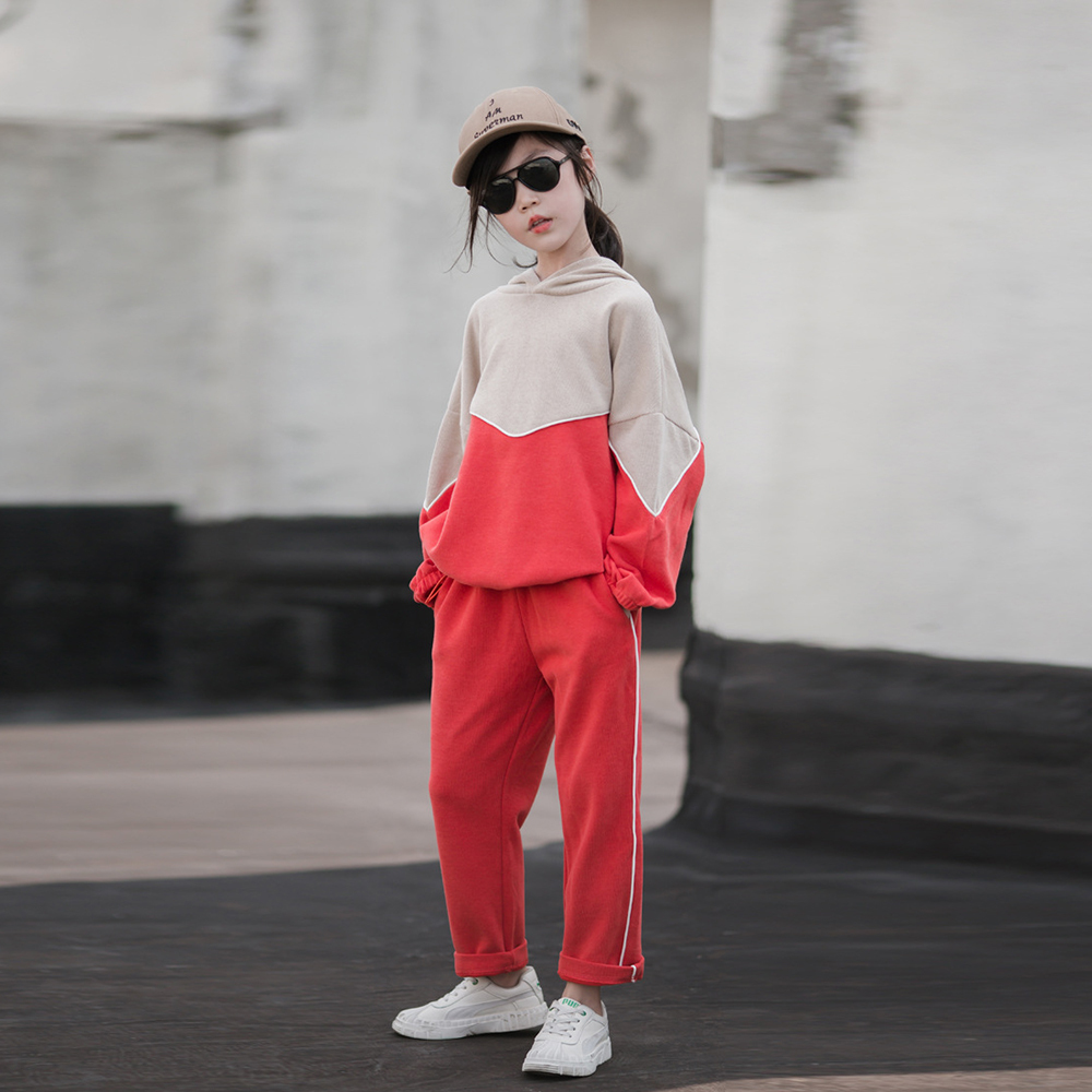 New autumn/winter 2020 sports suit for girls cuhk children's Fashion two-piece suit for girlsX1019