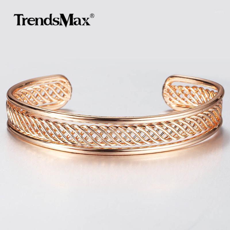 Hot 2020 12mm 585 Rose Gold Bracelet for Women Girl Twisted Carved Wristband Simple Party Wedding Jewelry CB541
Hot 2020 12mm 585 Rose Gold Bracelet for Women Girl Twisted Carved Wristband Simple Party Wedding Jewelry CB541
