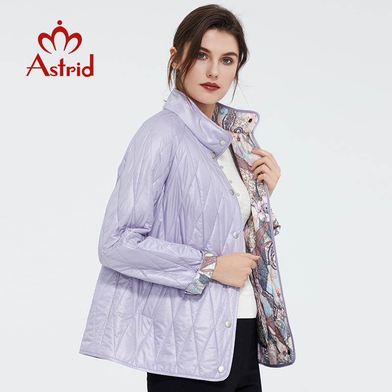 Astrid new Spring fashion Short women coat Stand collar high quality female Outwear trend Urban Thin Jacket ZM-9423 201217
