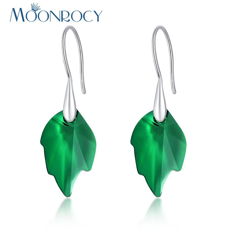MOONROCY Silver Color Jewelry Wholesale Purple Pink Blue Leaf Green Crystal Drop Earring Hook for Women Girls Drop Shipping
MOONROCY Silver Color Jewelry Wholesale Purple Pink Blue Leaf Green Crystal Drop Earring Hook for Women Girls Drop Shipping