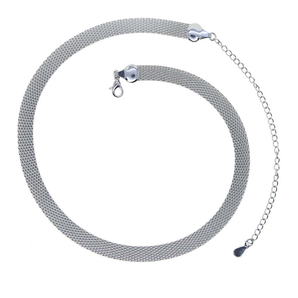 35+10CM Gold Color Chain Choker High Quality Classic European Women 7mm Width Snake Herringbone Chain Necklace Drop Ship