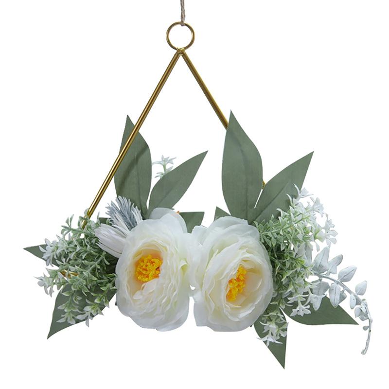 Floral Hoop Wreath Garland Artificial Camellia Flowers Metal Ring Hoop Wreath for Wedding Nursery Wall Decor, Triplecornered
Floral Hoop Wreath Garland Artificial Camellia Flowers Metal Ring Hoop Wreath for Wedding Nursery Wall Decor, Triplecornered