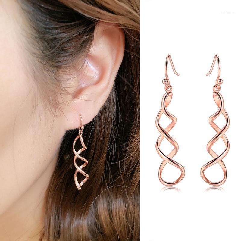 ZHOUYANG Drop Earrings For Women Simple Style Spiral Rose Gold Sliver Color Fashion Jewelry Party Birthday Gift KC156 KC1571
ZHOUYANG Drop Earrings For Women Simple Style Spiral Rose Gold Sliver Color Fashion Jewelry Party Birthday Gift KC156 KC1571