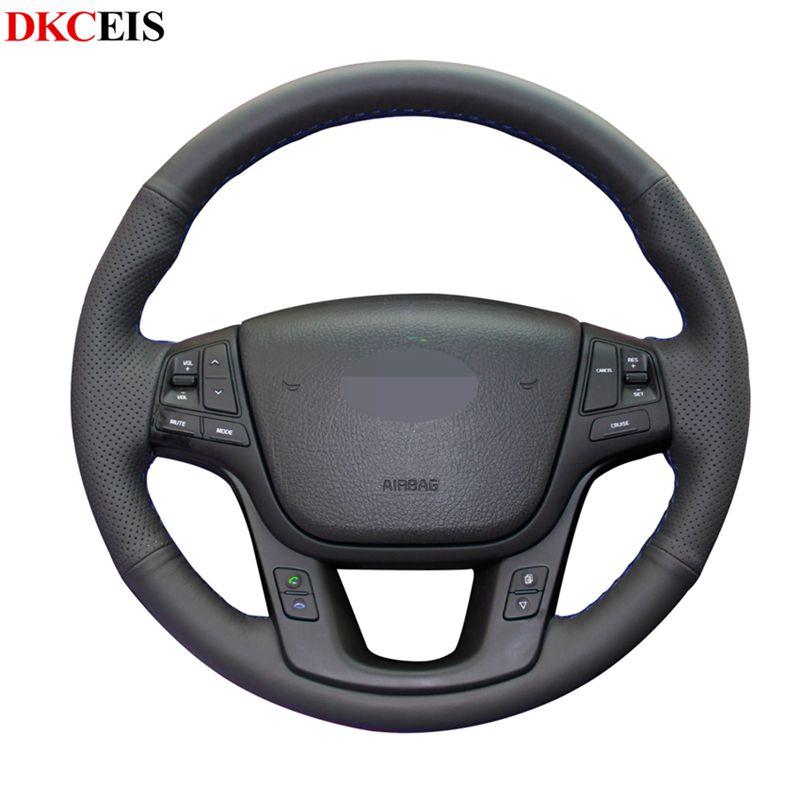 DIY Hand-stitched Black Soft PU Artificial Leather Car Steering Wheel Covers Wrap for Kia K7 Cadenza 2011-2020 Sorento 2009-2014
DIY Hand-stitched Black Soft PU Artificial Leather Car Steering Wheel Covers Wrap for Kia K7 Cadenza 2011-2020 Sorento 2009-2014