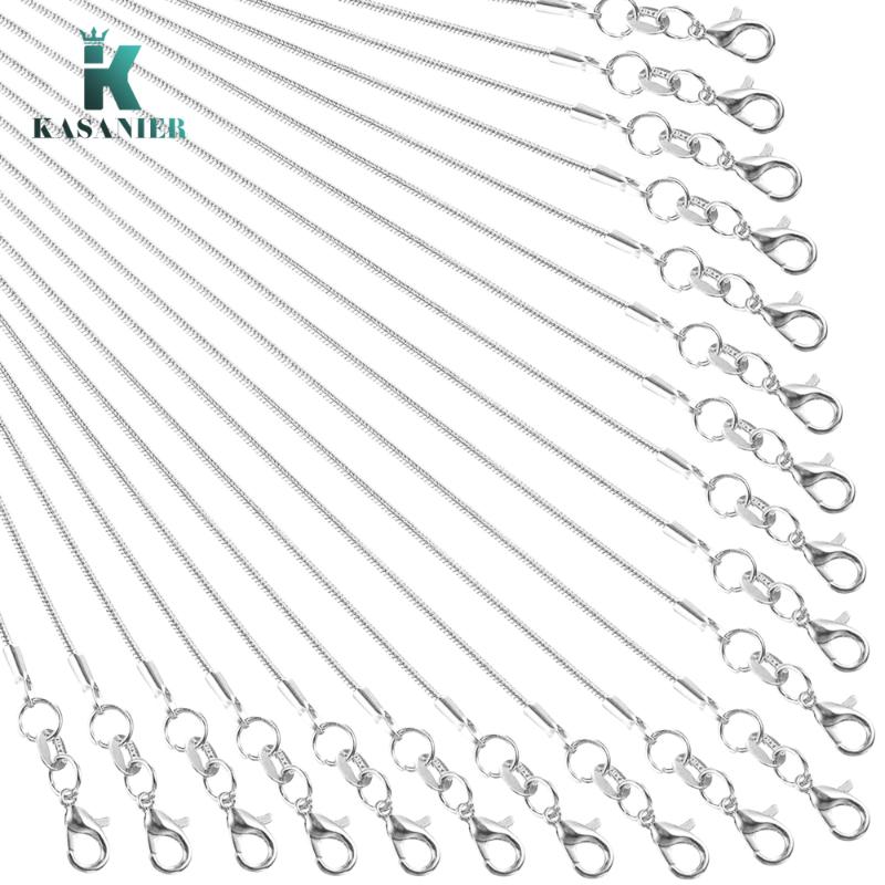wholesale 10pcs 1.2mm Silver color Snake Chains Necklace 16-30inch Fashion Women's chain Bohimia style Factory price KASANIER
wholesale 10pcs 1.2mm Silver color Snake Chains Necklace 16-30inch Fashion Women's chain Bohimia style Factory price KASANIER