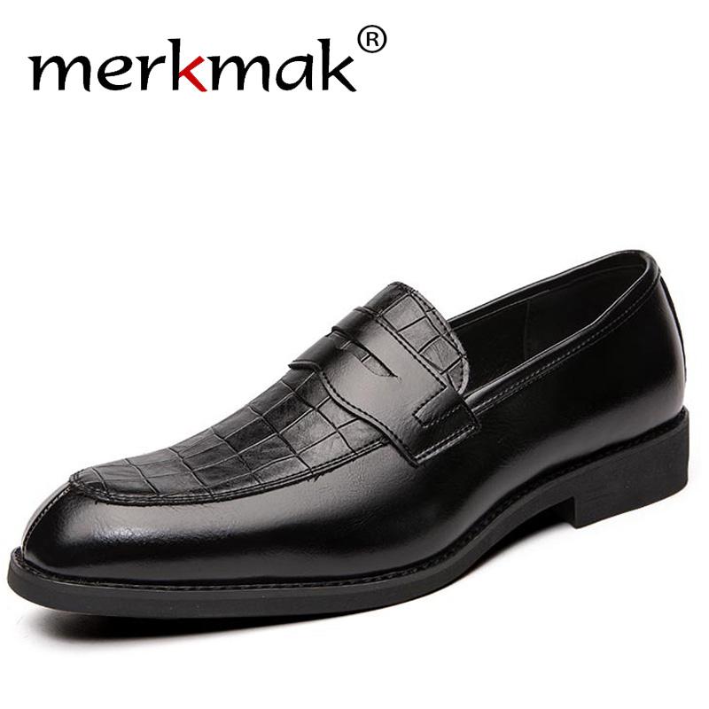 Merkmak British Style Casual Shoes Classic Crocodile Pattern Dress Shoes Business Formal Footwear Big Size Comfortable Loafers
Merkmak British Style Casual Shoes Classic Crocodile Pattern Dress Shoes Business Formal Footwear Big Size Comfortable Loafers