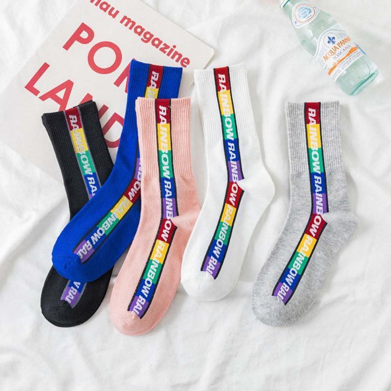 Women's Socks Cotton Rainbow Stripes Socks Fashion Warm Casual Tide harajuku korean Colorful Striped Pile1, White
Women's Socks Cotton Rainbow Stripes Socks Fashion Warm Casual Tide harajuku korean Colorful Striped Pile1, White