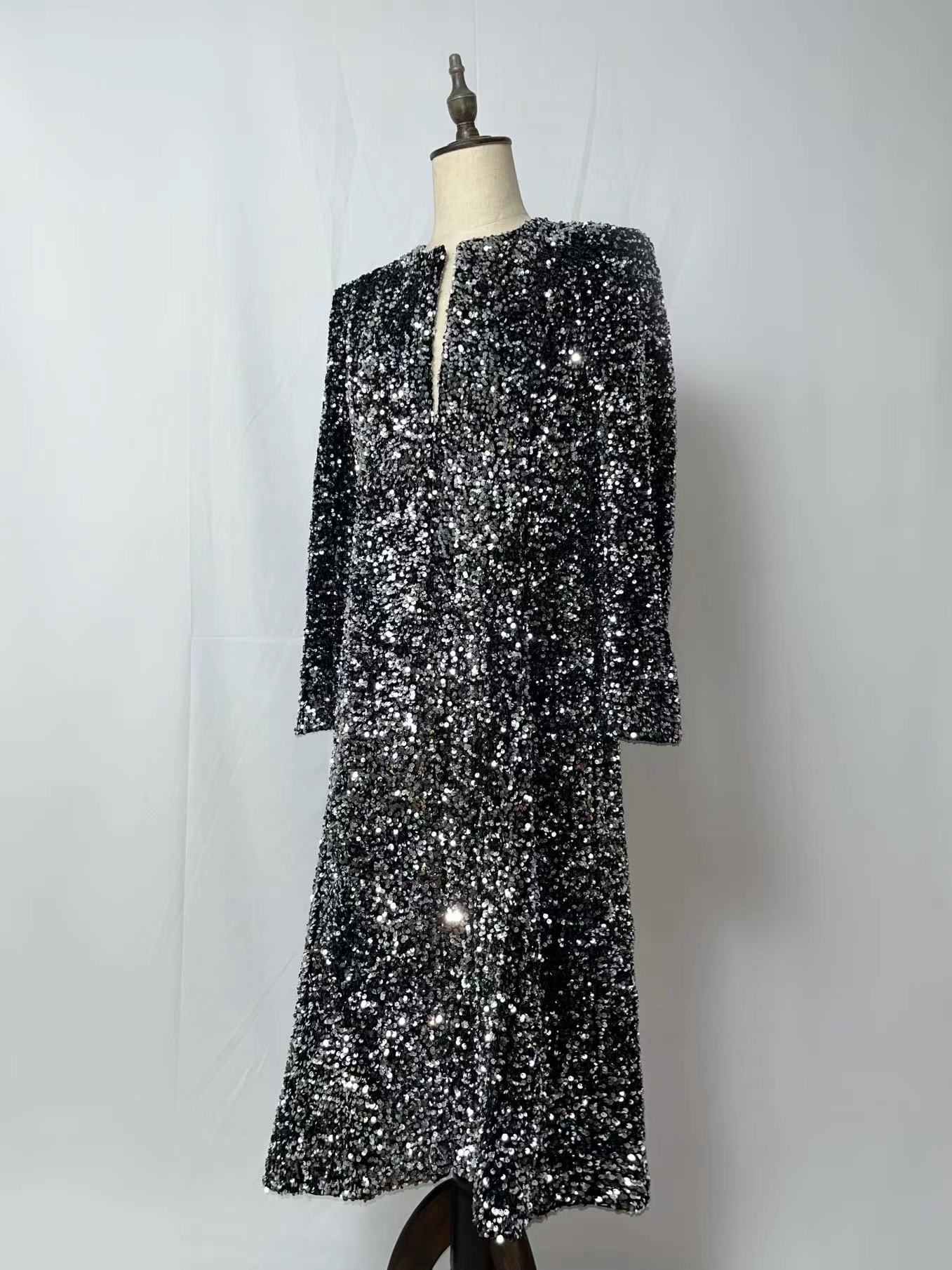 Male Singer Nightclub Bar Shiny Long Coat Stage Wear Star Concert Gold Silver Sequins Outerwear Models Catwalk Show Glitter Overcoat Performance Cloth
