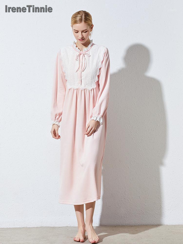 Ladies Sleep Wear Night Dress Women Nightgown Nightie Velvet Nightdress Winter Night Gown Sleepwear Ins Vintage Sleeping Clothes1, Pink
Ladies Sleep Wear Night Dress Women Nightgown Nightie Velvet Nightdress Winter Night Gown Sleepwear Ins Vintage Sleeping Clothes1, Pink