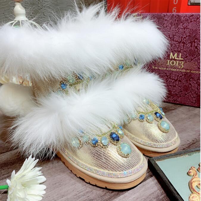 2020 and Wild Winter Cattle Suede Fox Skin Strass Head Anti-skiing Flat Women's Boots Cotton Shoes G2sj, White
2020 and Wild Winter Cattle Suede Fox Skin Strass Head Anti-skiing Flat Women's Boots Cotton Shoes G2sj, White