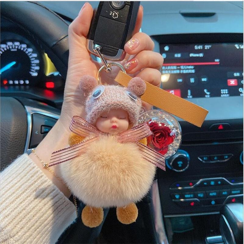 Cute soft cute doll keychain creative rex fur eternal flower accessories car bag keychain pendant small gift
Cute soft cute doll keychain creative rex fur eternal flower accessories car bag keychain pendant small gift