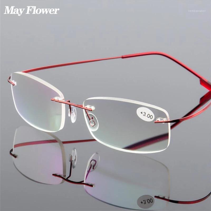 Sunglasses May Flower Ultralight Square Flexible Presbyopic Eyewear Titanium Alloy Rimless Anti-Blue Reading Glasses With Case Cloth Unisex1
Sunglasses May Flower Ultralight Square Flexible Presbyopic Eyewear Titanium Alloy Rimless Anti-Blue Reading Glasses With Case Cloth Unisex1