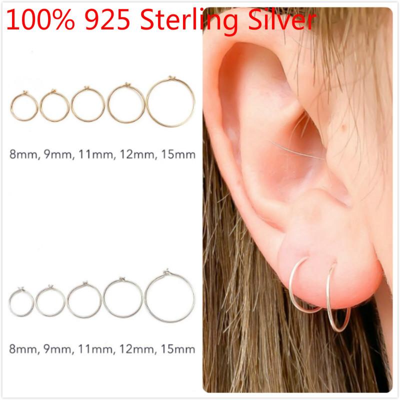 925 Sterling Silver Earrings for Women/Men Small Hoop Earring Ear Bone Aretes Tiny Ear Piercing Ring Girl Gold Hoops Earing
925 Sterling Silver Earrings for Women/Men Small Hoop Earring Ear Bone Aretes Tiny Ear Piercing Ring Girl Gold Hoops Earing