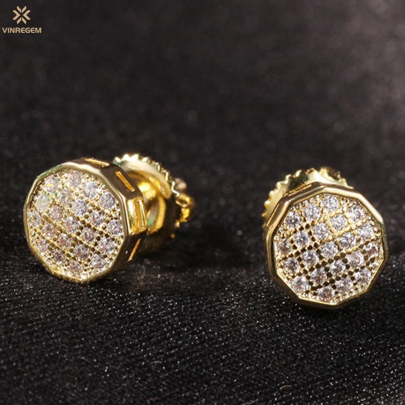 Stud Vinregem Hip Hop Rock 100% 925 Sterling Silver Created Moissanite Gemstone Personality Ear Studs Earrings Fine Jewelry Wholesale, Golden;silver
Stud Vinregem Hip Hop Rock 100% 925 Sterling Silver Created Moissanite Gemstone Personality Ear Studs Earrings Fine Jewelry Wholesale, Golden;silver